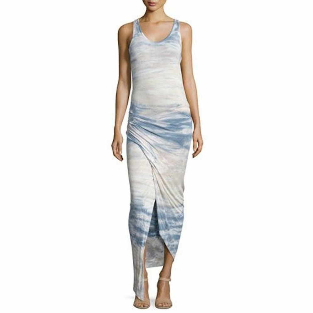Young Fabulous & Broke Sassy Chambray Water Ripple Maxi Dress
